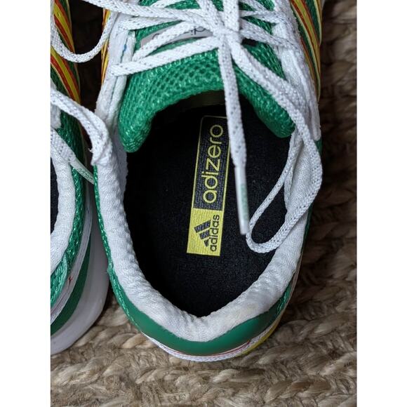 NEW! Adidas Adizero Adios OG Athletic Shoes Mens 6.5 Green Cloud White Running